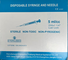 Disposable sterile syringes