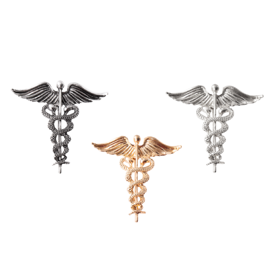 Angel wings medical brooch