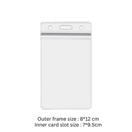 Transparent vertical card case