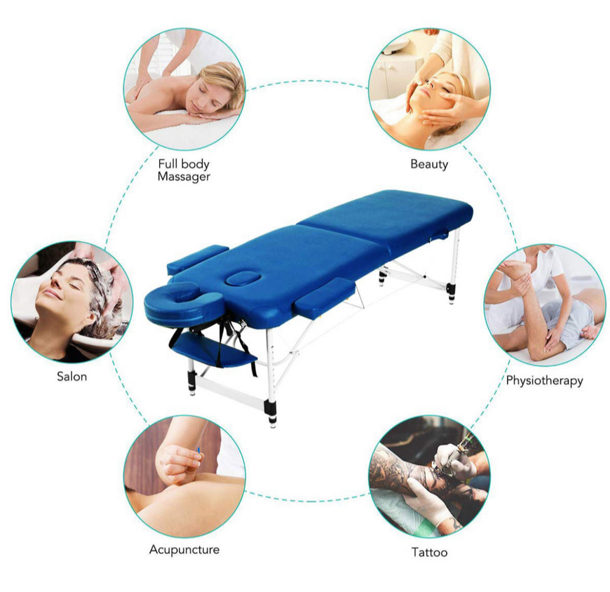 Aluminium portable massage bed