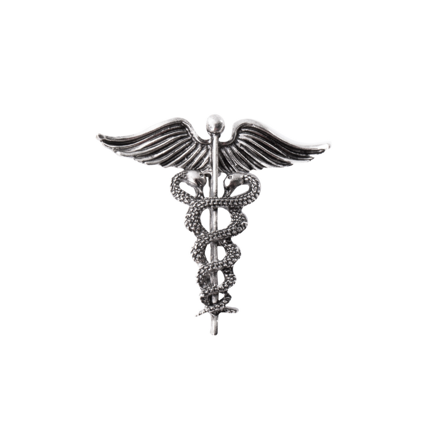 Angel wings medical brooch