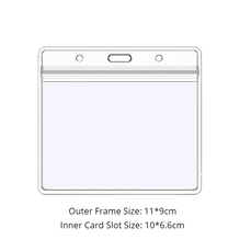 Transparent horizontale card case