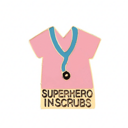 Superhero in Scrub pin