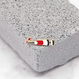 Injection blood syringe pin